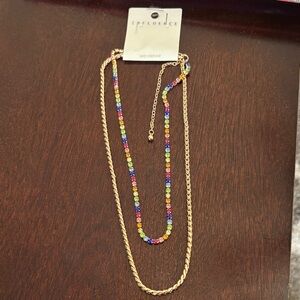 Influence Gold Multicolor Beaded Necklace